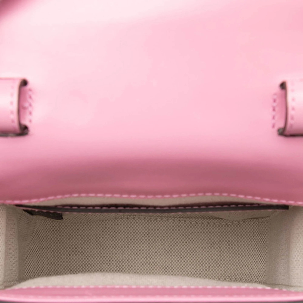 GUCCI Authentic Pink Leather Bamboo Backpack - Picture 4 of 7